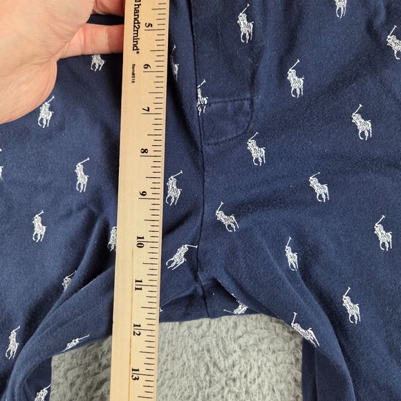 POLO RALPH LAUREN Pants Mens M Blue Pajama Pony All Over Print Lounge Cotton - Picture 6 of 12